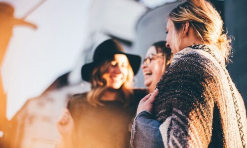 Women laughing
