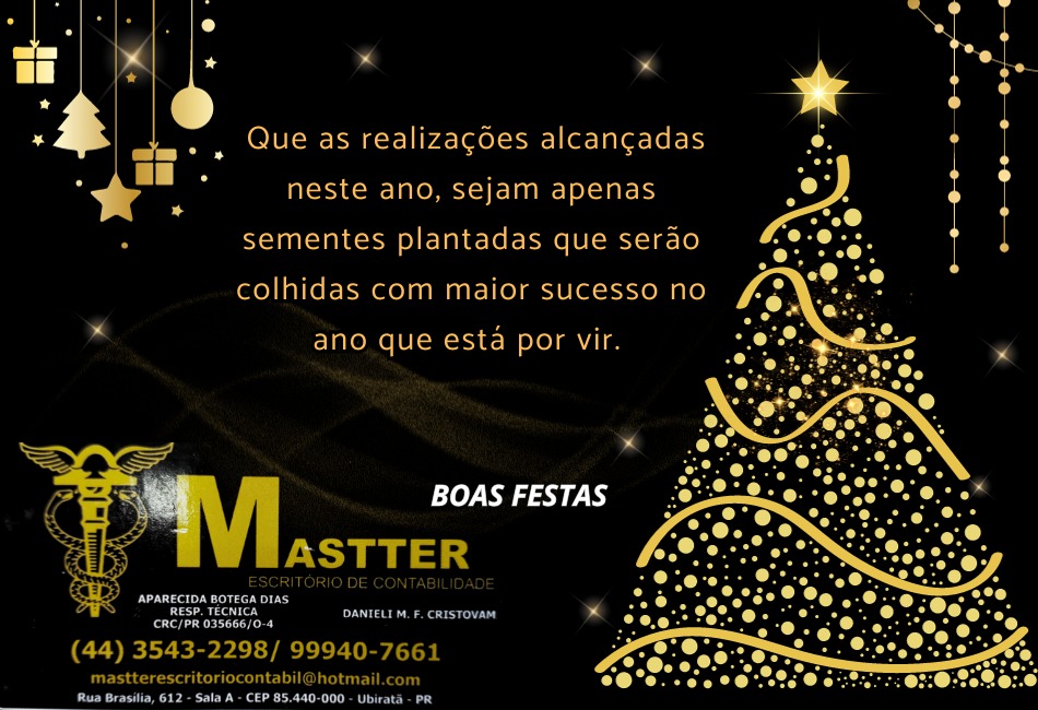 Mensagem do MASTTER ESCRITÓRIO DE CONTABILIDADE