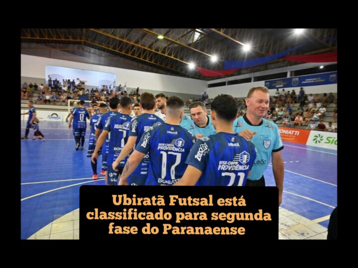 Ubiratã Futsal está classificado para segunda fase do Campeonato Paranaense de Futsal Série Bronze