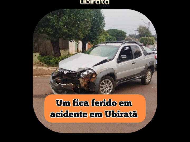 Uma pessoa fica ferida em acidente em Ubiratã