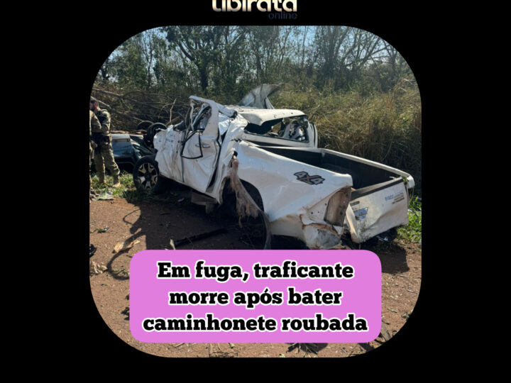 Em fuga, traficante morre após bater caminhonete roubada na Região