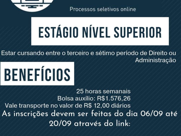 TJPR abre edital de processo seletivo para Estágio Nível Superior em Ubiratã