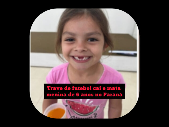 Trave de futebol cai e mata menina de 6 anos no Paraná