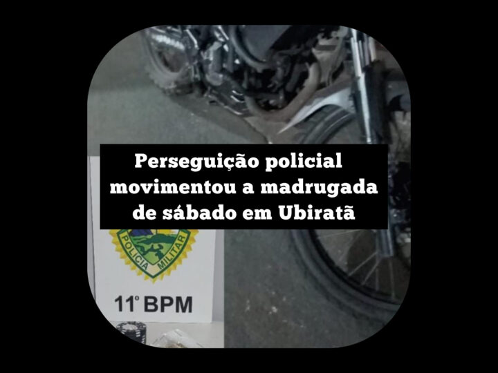 Perseguição policial movimentou a madrugada de sábado em Ubiratã