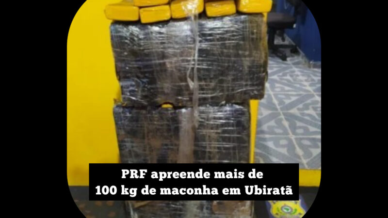 PRF apreende mais de 100 kg de maconha em Ubiratã