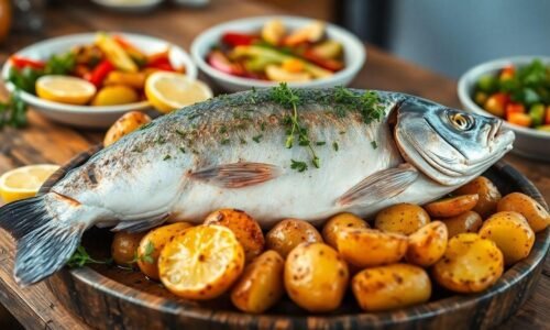 peixe-assado-com-batatas-suculento-e-facil-pronto-em-menos-de--minutos-com-ingredientes-da-despens