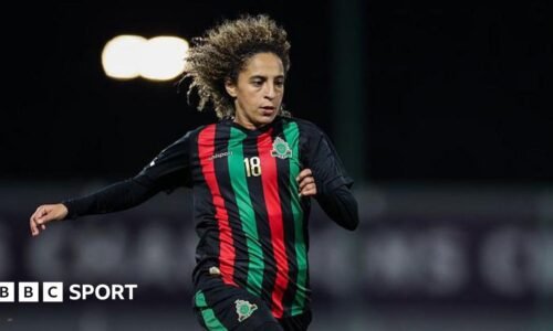 Sanaa Mssoudy in action for AS FAR