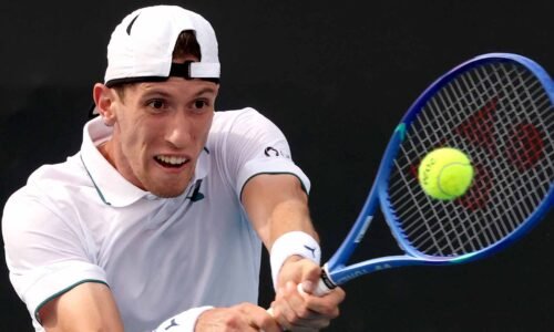 Francesco Maestrelli defeats Terence Atmane Monday in the first round of the Australian Open.