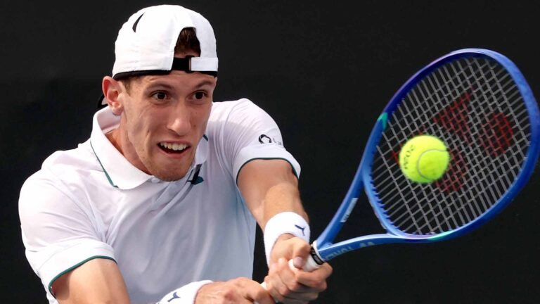 Francesco Maestrelli defeats Terence Atmane Monday in the first round of the Australian Open.