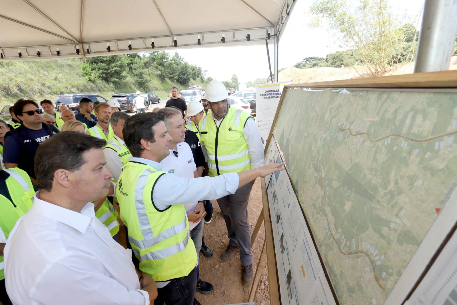 Obras de duplicação do Contorno Norte de Curitiba são vistoriadas