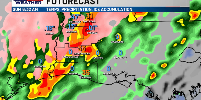 Rain is likely for all with an ice threat still possible for northern SWLA