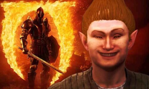 The Elder Scrolls IV: Oblivion Remastered adoring fan staring creepily