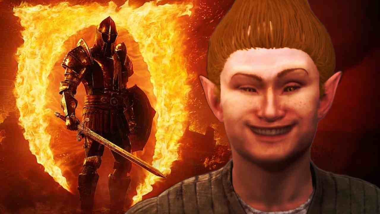 The Elder Scrolls IV: Oblivion Remastered adoring fan staring creepily