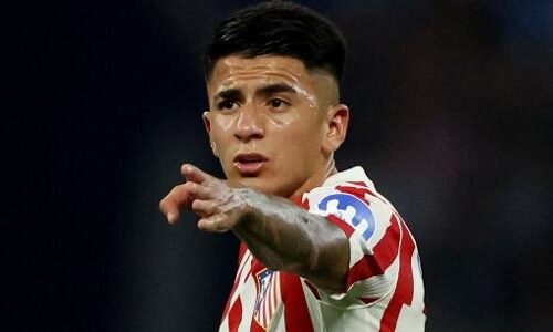 Thiago Almada, do Atlético de Madri, contra o Espanyol pelo Campeonato Espanhol