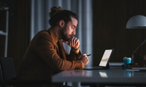 Person working at a desk.