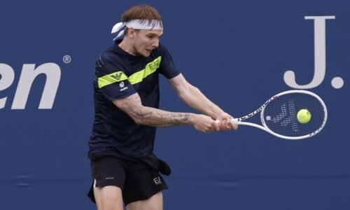 Alexander Bublik in action ahead of the Australian Open.