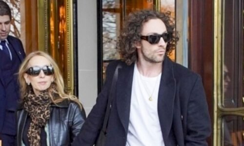 Aaron Taylor-Johnson & Wife Sam Hold Hands as They Check Out of Paris Hotel | aaron taylor johnson, sam taylor johnson | Celebrity News and Gossip | Entertainment, Photos and Videos