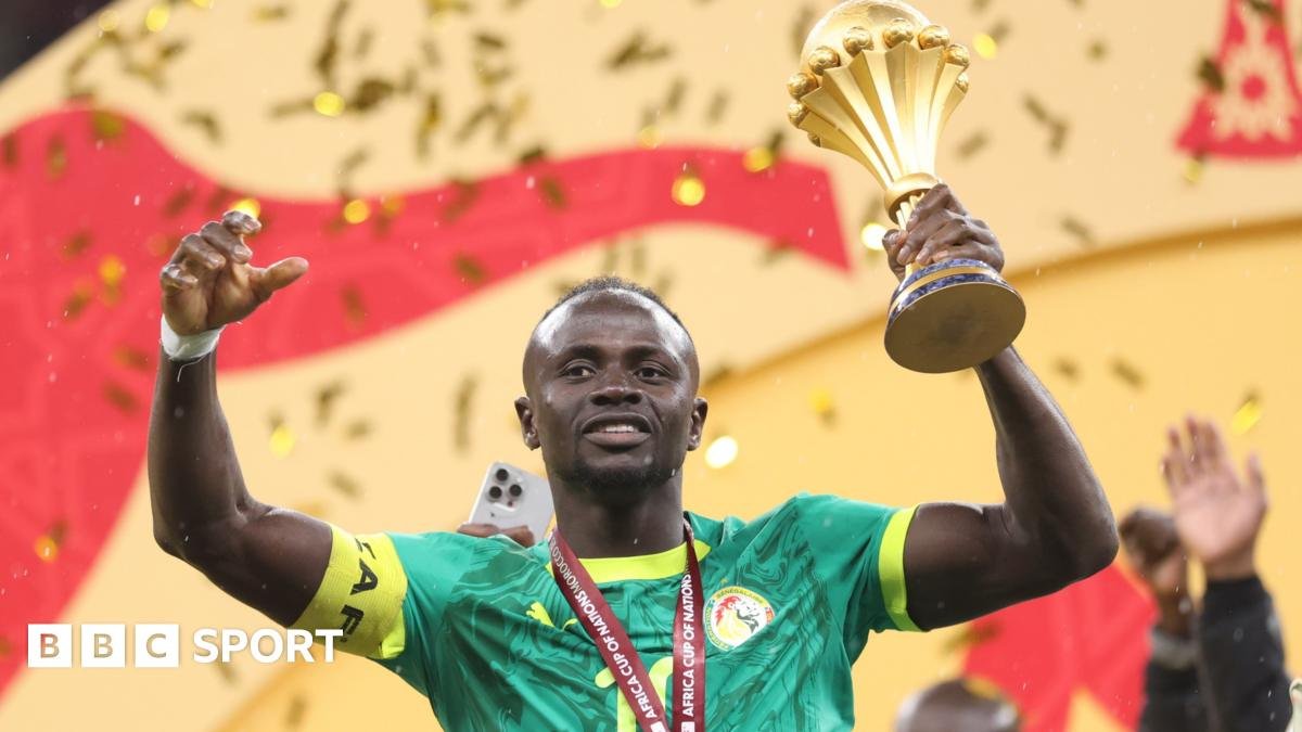 Senegal players celebrate after winning the 2025 Africa Cup of Nations trophy