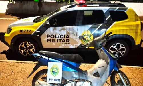 Condutor é detido após Polícia Militar constatar adulteração em Honda Biz no Município de Formosa do Oeste