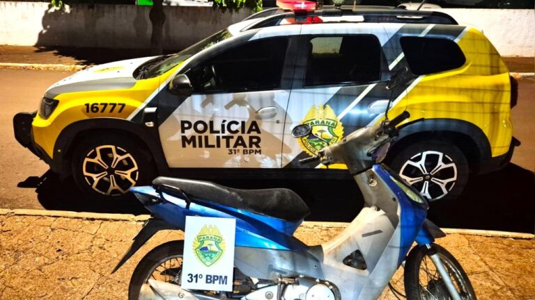 Condutor é detido após Polícia Militar constatar adulteração em Honda Biz no Município de Formosa do Oeste