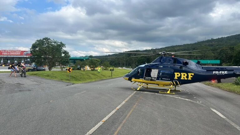 Criança com câncer a caminho de Curitiba é socorrida por helicóptero