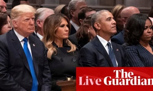 Donald Trump prompts fury after posting racist video about Barack and Michelle Obama – US politics live | Donald Trump