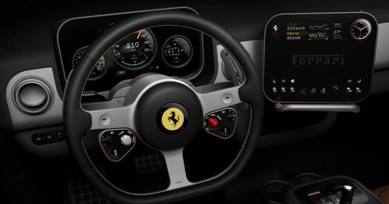 Ferrari Luce: la prima elettrica ha gli interni in super vetro e tanti comandi fisici