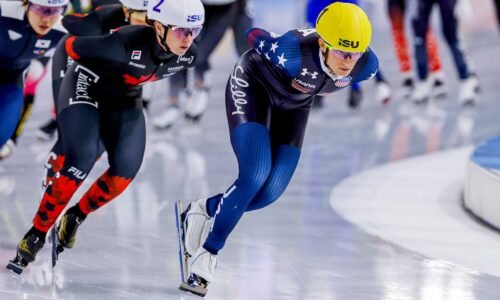 Jordan Stolz, Mia Manganello take on mass start as Olympic speed skating concludes on Saturday