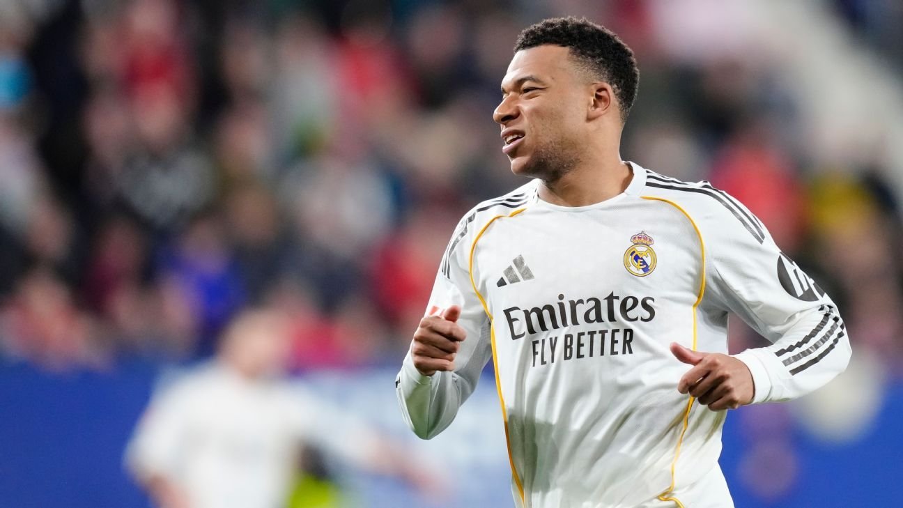 Kylian Mbappé (knee) out for Real Madrid vs. Benfica