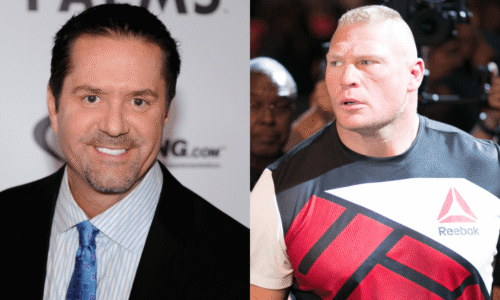 Mike Goldberg and Brock Lesnar