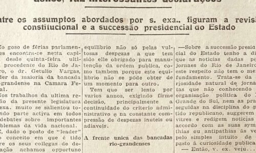 O deputado federal Getúlio Vargas fala ao Correio do Povo