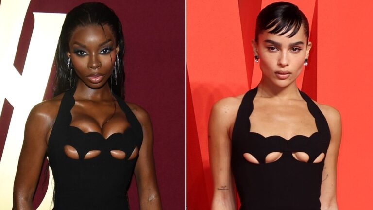Olandria Carthen attended a YSL Beauty event in a cutout-heavy little black dress
