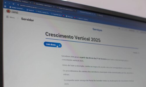 Prazo para inscrição no Crescimento Vertical da Prefeitura de Curitiba termina em breve
