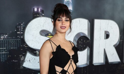 NEW YORK, NEW YORK - MARCH 06: Melissa Barrera attends the world premiere of Paramount's "Scream VI" at AMC Lincoln Square Theater on March 06, 2023 in New York City. (Photo by Dimitrios Kambouris/Getty Images)