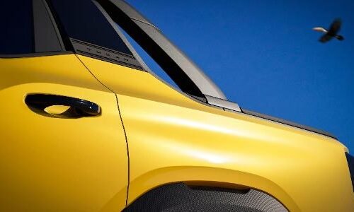 Teaser revela parte da lateral traseira da inédita VW Tukan, que deve ser mostrada por inteira no fim deste ano para estrear em 2027