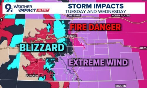 Weather Impact Alert: Blizzards and high winds challenge Colorado travel Tuesday