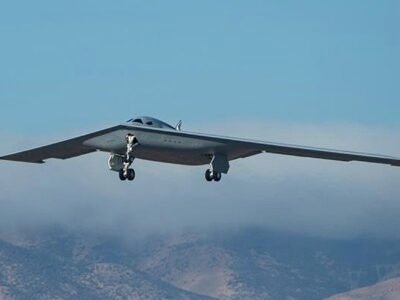 B-21 spotted in aerial-refueling test flights