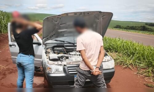 BPRv recupera carro furtado e prende dois jovens na PR-239 em Nova Aurora