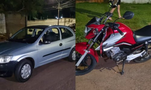 Colisão entre Celta e Honda Titan deixa jovem ferido no Universitário