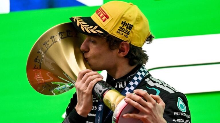 F1 Cina, trionfa Antonelli davanti a Russell, Hamilton 3°, Leclerc 4°