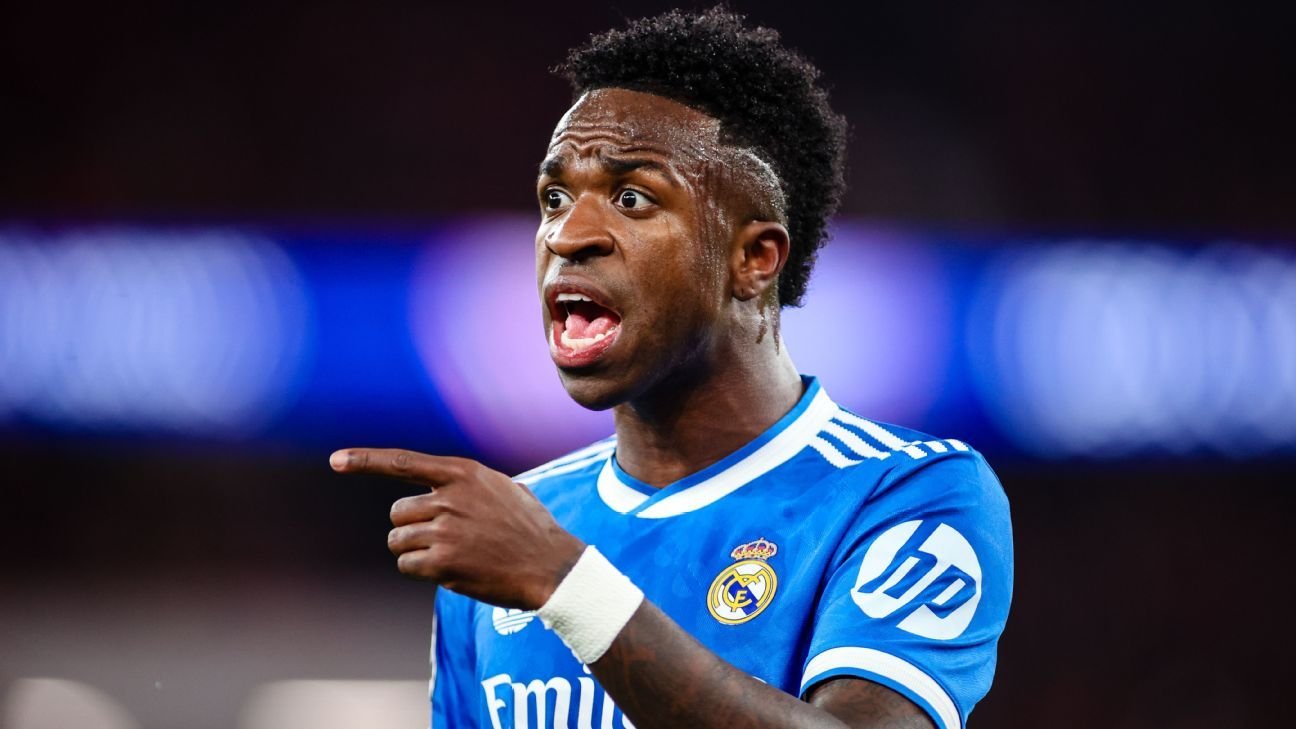 Hazard vê carreira de Vinicius Jr. em risco por tudo que brasileiro sofre: 'Não me surpreenderia se dissesse que vai abandonar o futebol aos 30 anos'