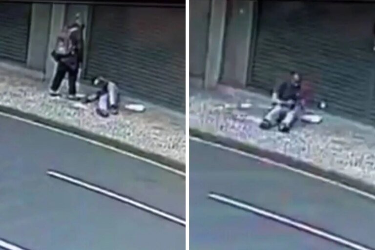Homem é incendiado no Centro de Curitiba; veja o vídeo