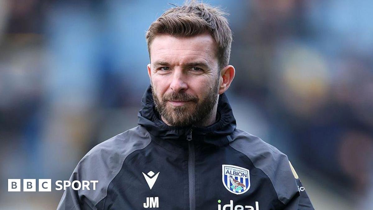 West Bromwich Albion head coach James Morrison takes a training session