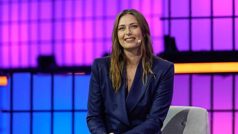 Maria Sharapova present at Indian Wells to watch the women's semifinals. Photo: Getty Images.