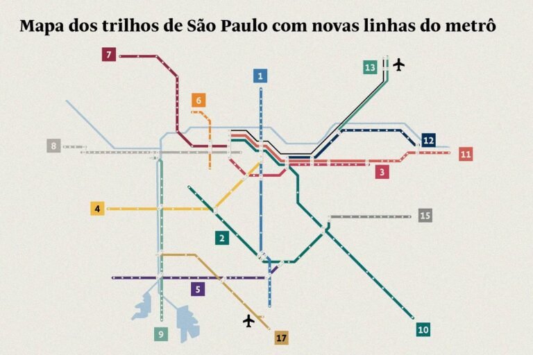 Metrô: veja como ficará o mapa com 17 novas estações - 29/03/2026 - Cotidiano