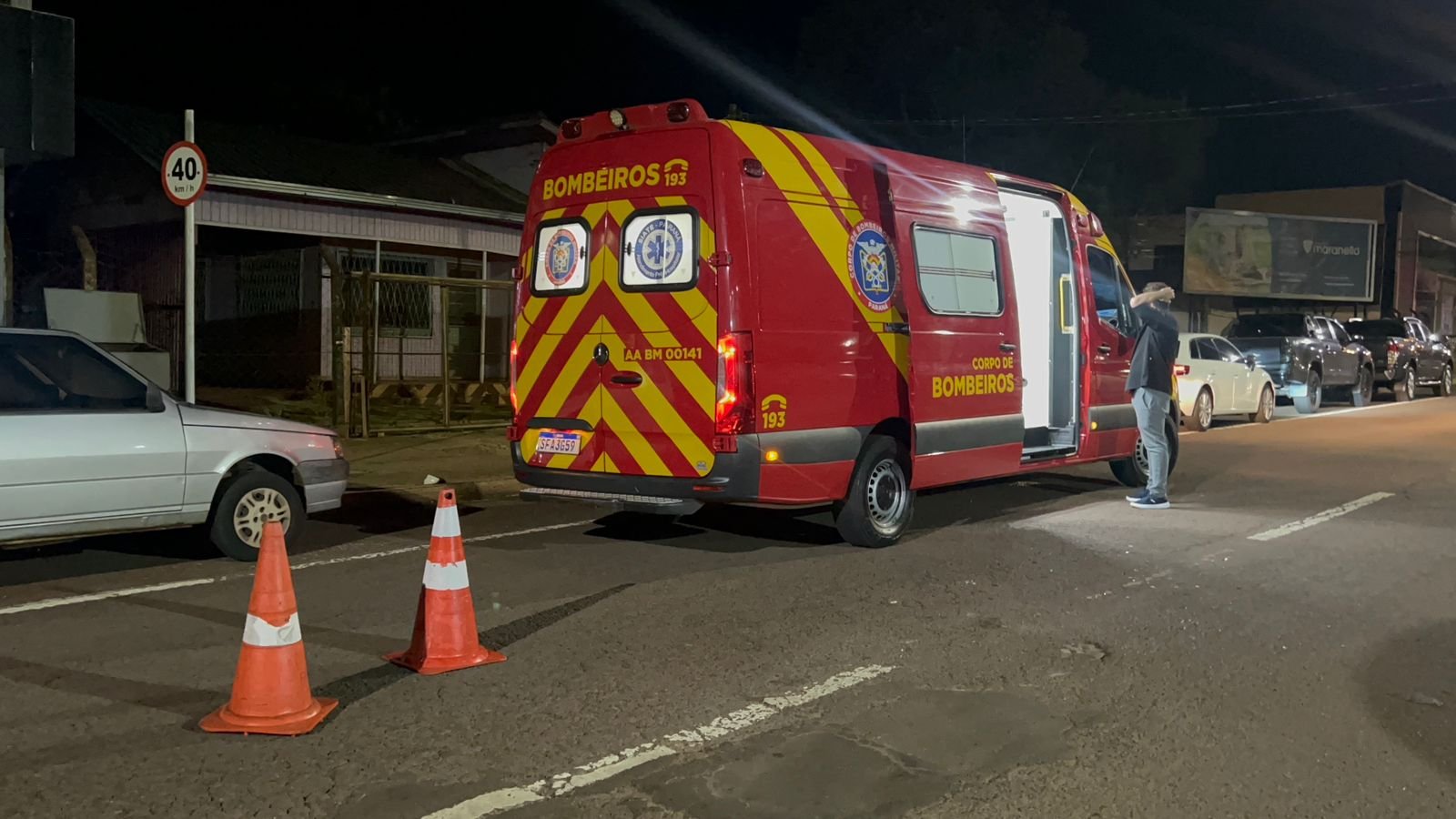 Motociclista fica ferido após batida com Audi no Centro de Cascavel