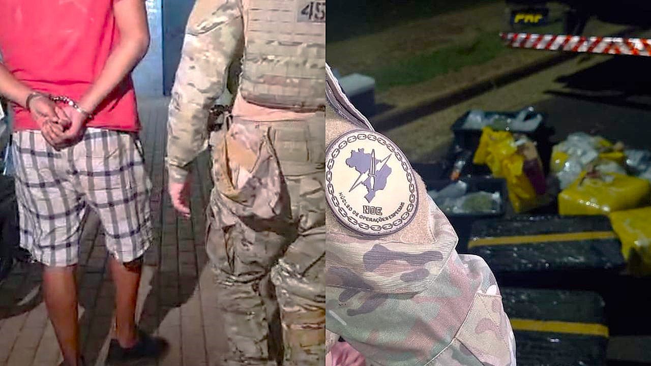 Motorista é preso com mais de 80 kg de drogas escondidas em carga na BR-277