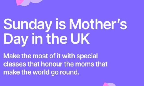 @PelotonStudios Instagram Story announcing UK Mother's Day classes.