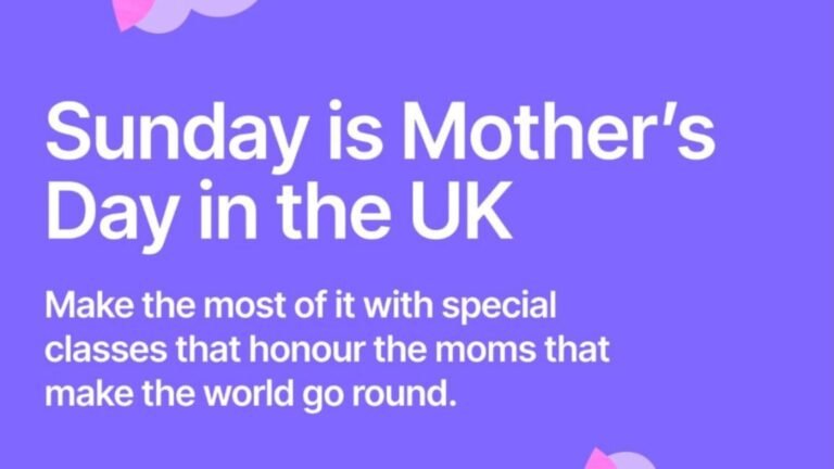 @PelotonStudios Instagram Story announcing UK Mother's Day classes.
