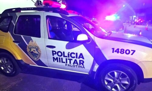 Polícia Militar flagra motocicleta com escape irregular e placa danificada em Palotina